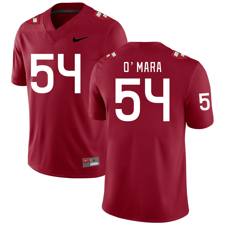 Men-Youth #54 Peter O'Mara Harvard Crimson 2023 College Football Jerseys Stitched Sale-Crimson